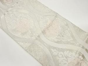 立涌に花模様織出し袋帯